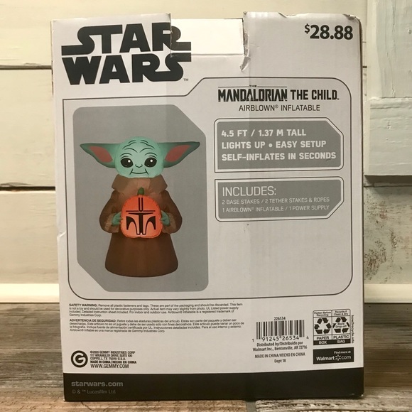 Gemmy Holiday Star Wars Mandalorian The Child Baby Inflatable